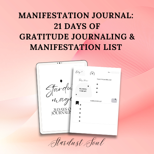 21 Days Gratitude Journaling & Manifestation List Challenge with Daily Self-Care Exercises | Mindfulness, Mental Health, Manifesting Dreams